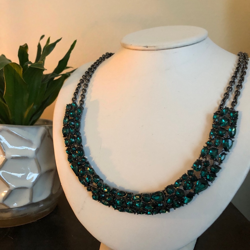 Deep Green Statement Necklace
